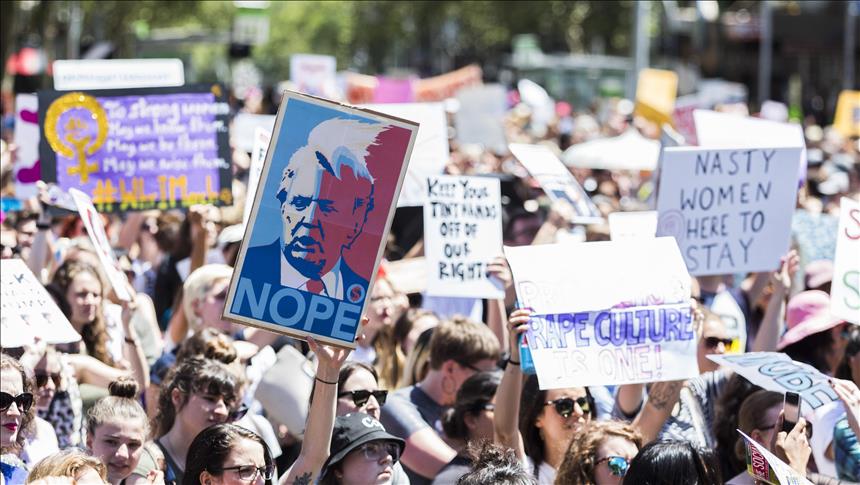 Avusturalya da Trump karşıtı gösteriler