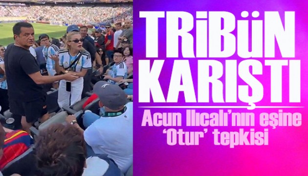 Acun Il�cal�'n�n e�ine trib�nlerden 'Otur' tepkisi!