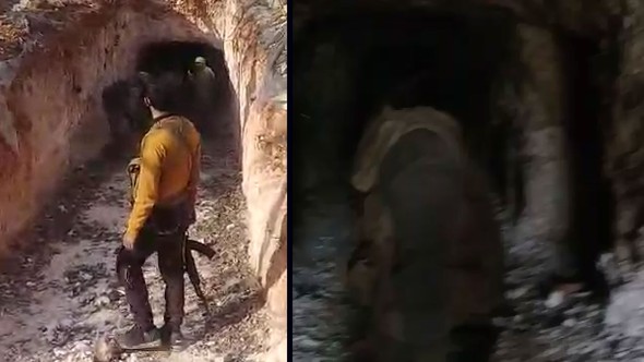 Teröristlerin tünelleri imha edildi