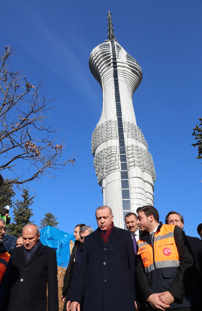 Cumhurbaşkanı Erdoğan Çamlıca Kulesi ni inceledi