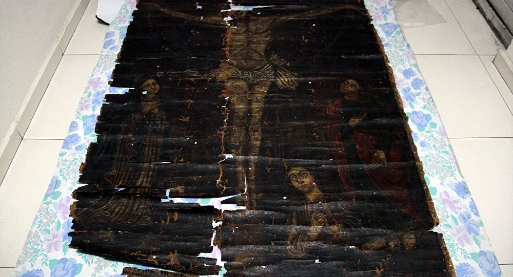 Hz. İsa nın 13. yüzyıla ait çarmıh tablosu ele geçirildi!