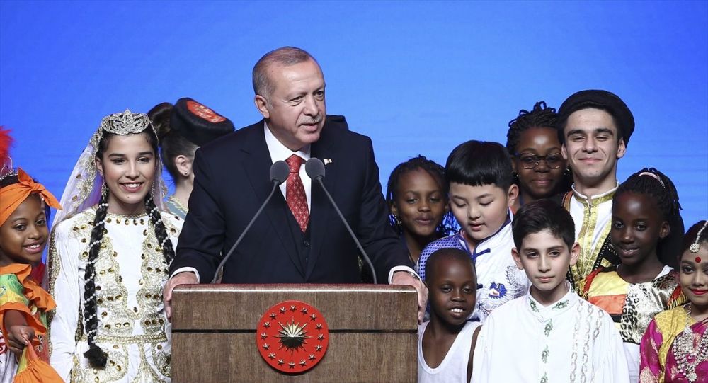 Erdoğan’dan çocuklarla düet!