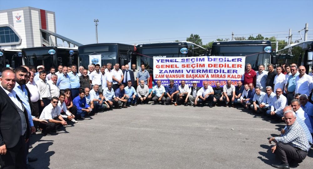 Ankara da özel halk otobüsçüleri yüzde 45 zam istedi