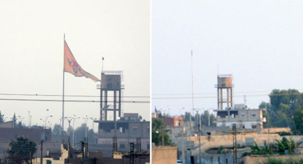 Suriye sınırında hareketlilik: YPG bayrakları indirildi