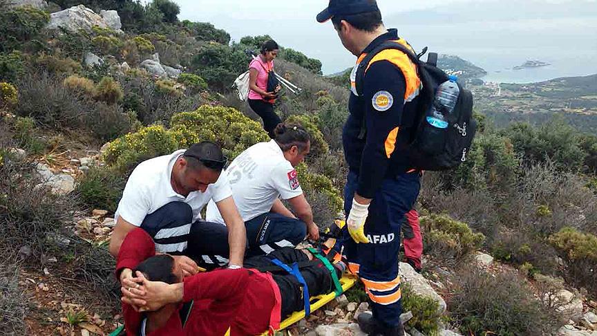 Datça daki yaralı dağcı kurtarıldı