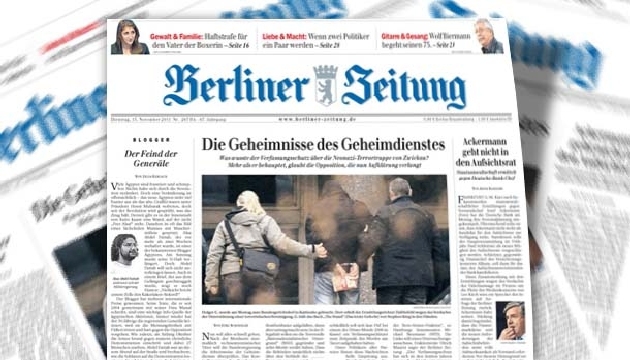 Alman Berliner Zeitung gazetesi: