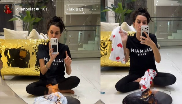 Dilan Polat, uursuz dedii pijamalarn evde yakt