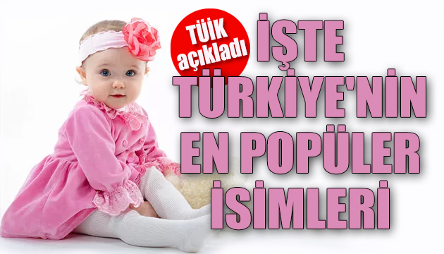 Türkiye nin en popüler isimler belli oldu