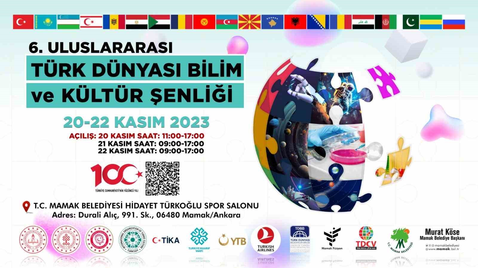 6. Uluslararası Türk Dünyası Bilim ve Kültür Şenliği 20 Kasım’da başlıyor