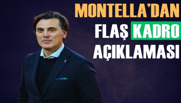 Montella tartlan kadro tercihini duyurdu