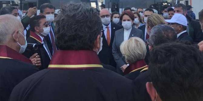 Akşener den Ankara ya girişi engellenen baro başkanlarına destek ziyareti