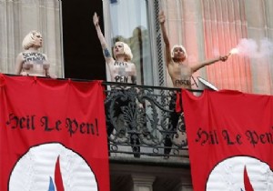 FEMEN den Le Pen e protesto!