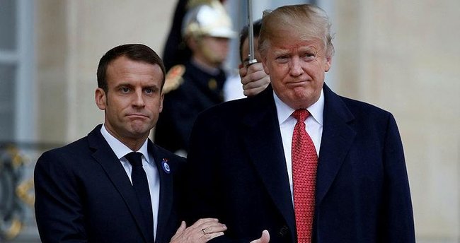 Trump ve Macron dan Libya da  ateşkes  vurgusu