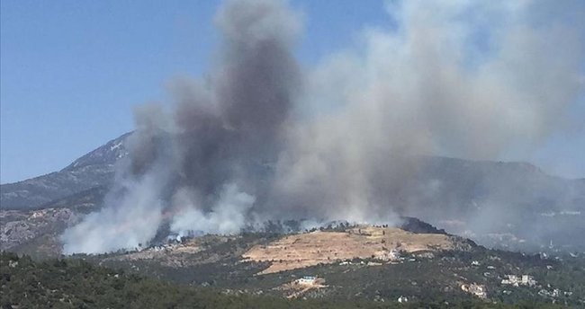 Antalya da  orman yangını çıktı