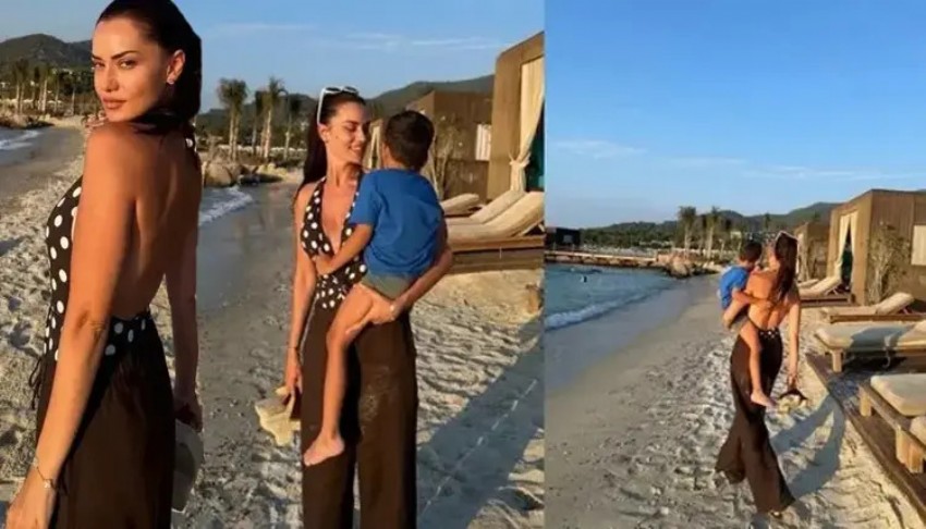 Fahriye Evcen'den o�lu Karan'la ne�eli poz