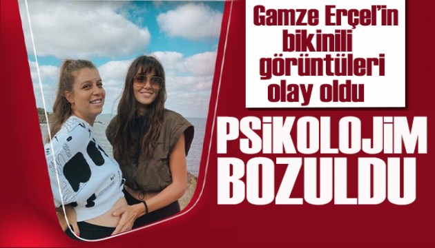 Gamze Er�el Bodrum tatilindeki foto�raflar�na tepki g�sterdi