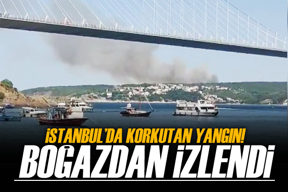 İstanbul da korkutan yangın! 10 hektarlık alan kül oldu