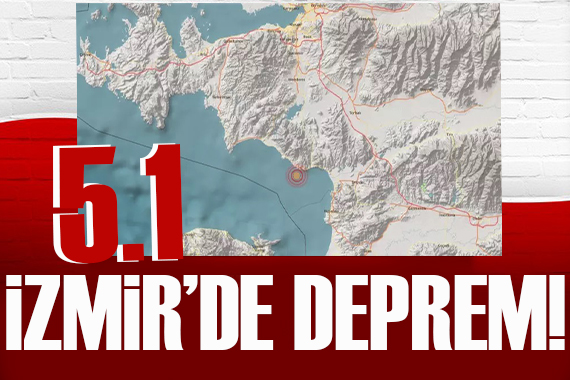 İzmir de 5.1 büyüklüğünde deprem