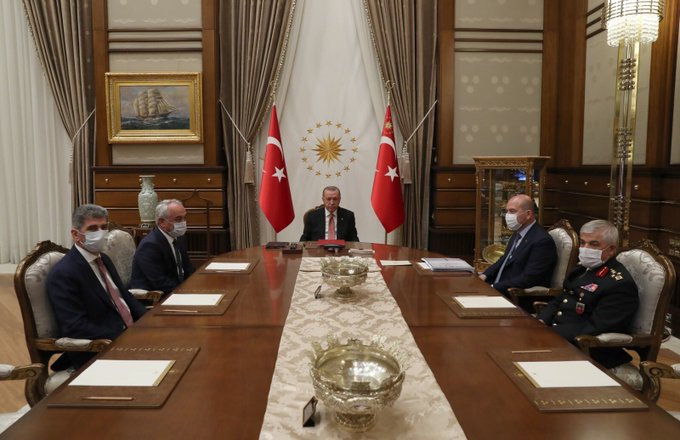 Erdoğan, İçişleri Bakanı Soylu ve beraberindeki heyeti kabul etti