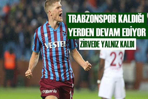 Trabzonspor kaldığı yerden devam ediyor!