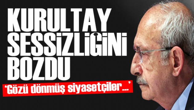 Kurultay davas sonras Kldarolu sessizliini bozdu: Hakkm helal ediyorum