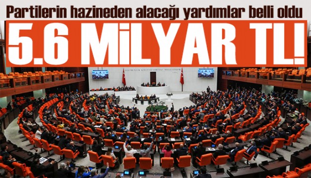 Partilerin hazine yard�m� belli oldu: Hangi partiye ne kadar �denecek?