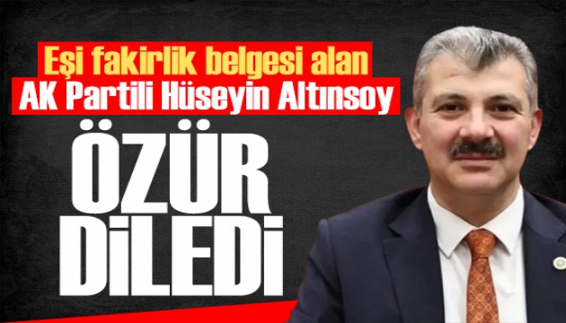 AK Partili H�seyin Alt�nsoy'un e�i fakirlik belgesi ald�! Milletvekili o iddialara yan�t verdi