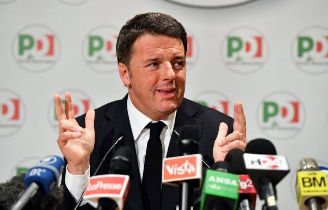 İtalya da solun seçim hezimeti sonrası Renzi istifa kararı aldı