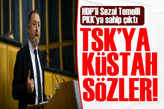 HDP li Sezai Temelli PKK ya sahip çıktı! TSK ya küstah sözler