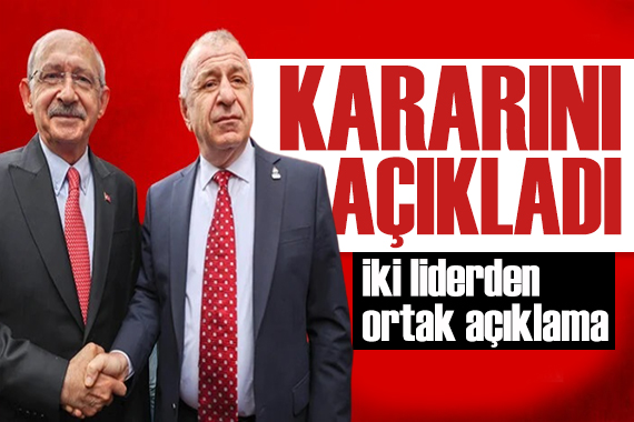 Ümit Özdağ kararını açıkladı: Kılıçdaroğlu nu destekliyoruz!