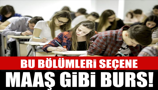 Öğrenciler dikkat! Bu bölümleri seçene maaş gibi burs