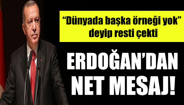 Cumhurbaşkanı Erdoğan dan Kıbrıs mesajı
