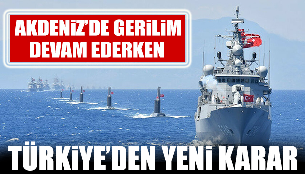 Doğu Akdeniz de yeni NAVTEX ilanı