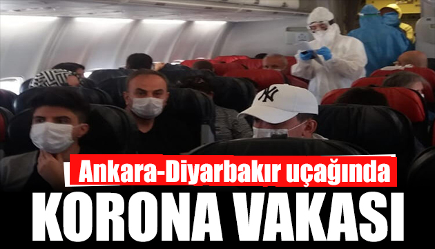 Diyarbakır-Ankara uçağında korona virüs paniği
