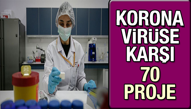 Korona virüse karşı 70 proje hazır