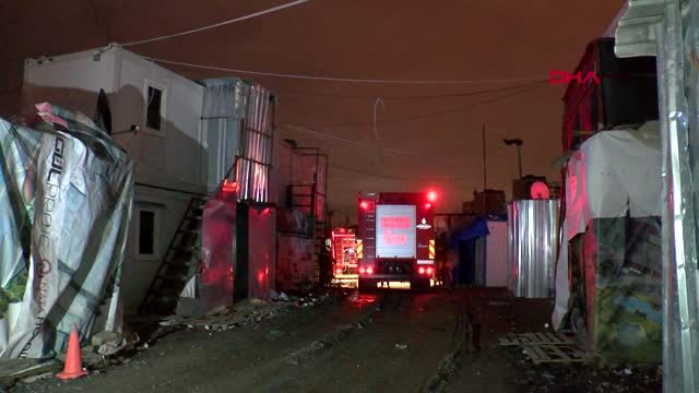 İşçilerin kaldığı konteynerde yangın: 1 ölü
