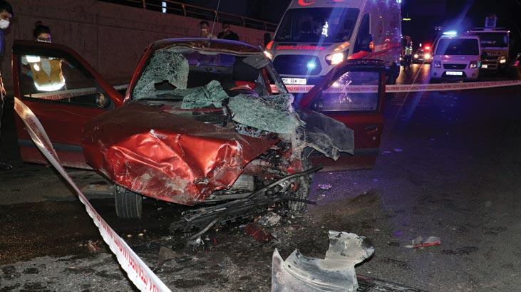 Ankara da feci kaza: 2 ölü, 3 yaralı
