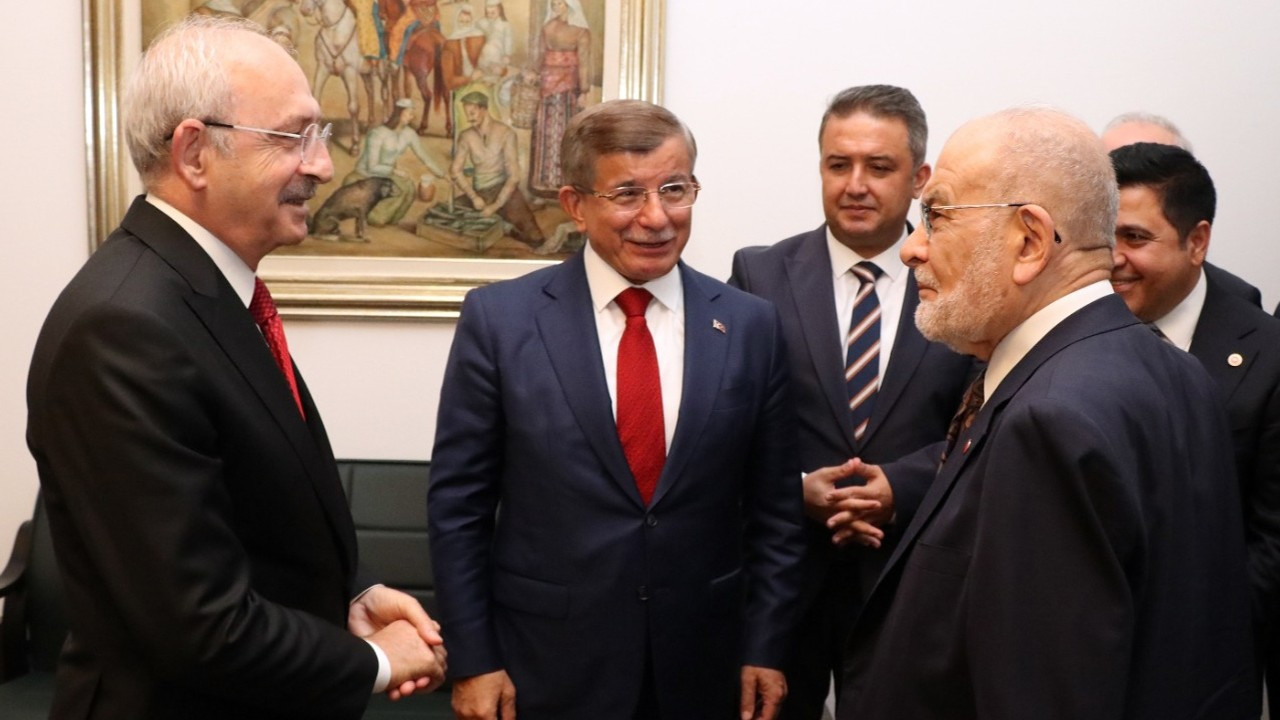 Davutoğlu ve Karamollaoğlu, Kılıçdaroğlu nu TBMM de ziyaret etti