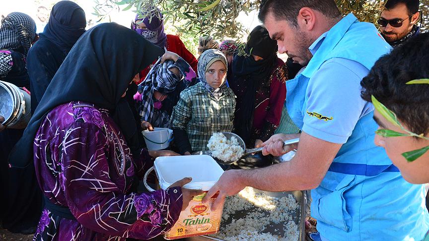 Türkiye den Azez e iftar yardımı