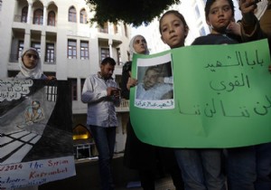 Suriye deki tutuklulara destek gösterisi!