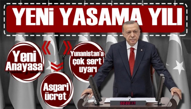 TBMM'de yeni yasama yılı: Erdoğan'dan yeni anayasa mesajı