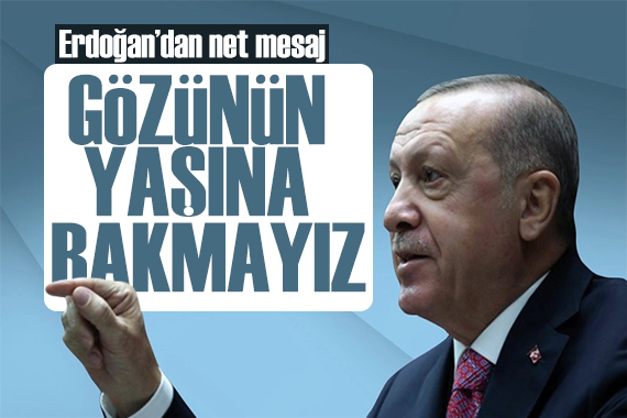 Cumhurbaşkanı Erdoğan dan net mesaj: Gözünüzün yaşına bakmayız