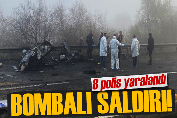 Polis aracına bombalı saldırı! Bakan Soylu dan kritik açıklama