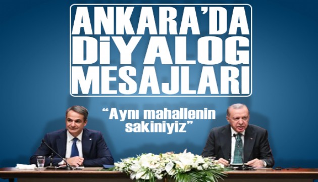 Erdo�an ve Mi�otakis�ten Ankara�da diyalog mesaj�