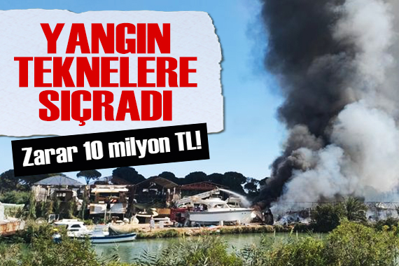 Antalya da korkunç yangın! Otluk alanda başladı, teknelere ve ormana sıçradı