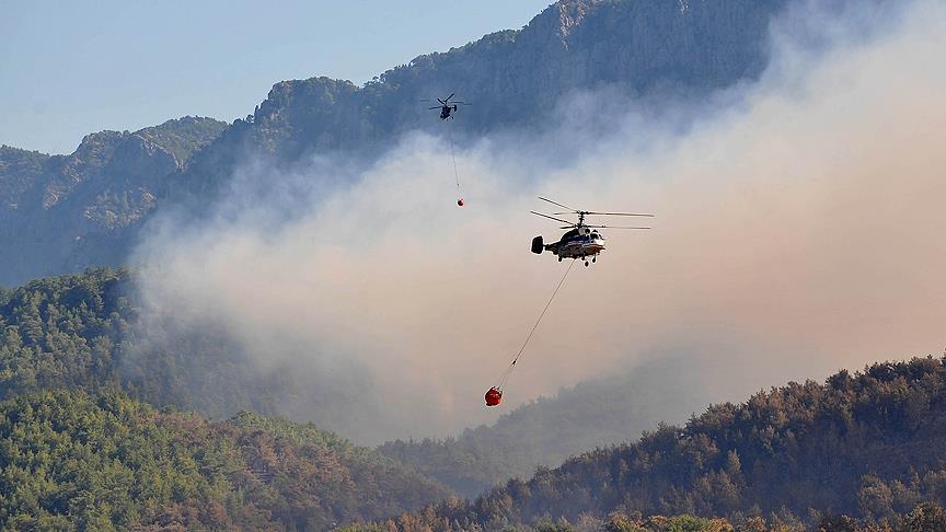 Antalya da orman yangını çıktı