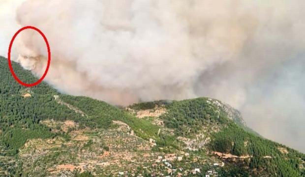 Antalya daki orman yangınında yangın şeytanı ayrıntısı şok etti!