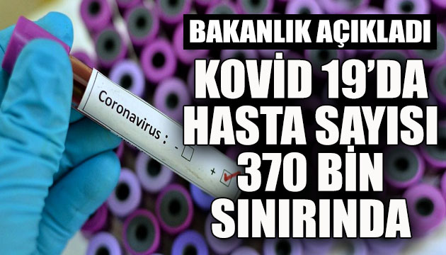 Bakanlık açıkladı: Kovid 19 da hasta sayısı 370 bin sınırında