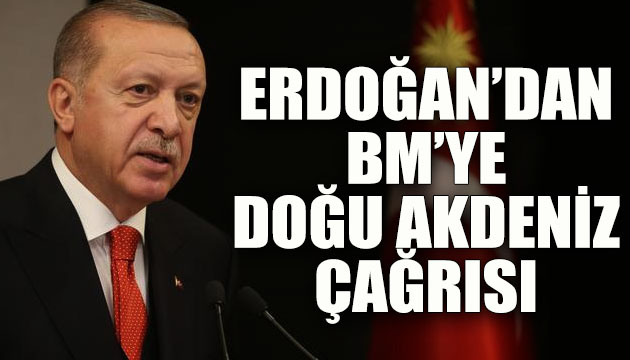 Erdoğan dan BM ye  Doğu Akdeniz  çağrısı