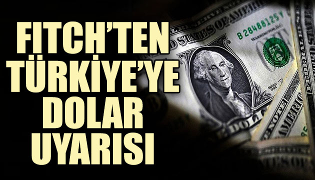 Kredi derecelendirme kuruluşu Fitch ten Türkiye ye dolar uyarısı!